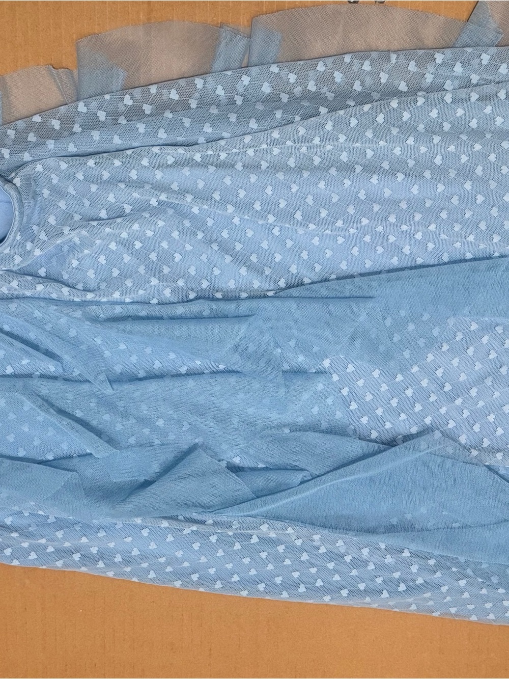 Disney Light Blue Girls' Formal Dress with Ruffle Tulle Overlay - Picture 3 of 4
